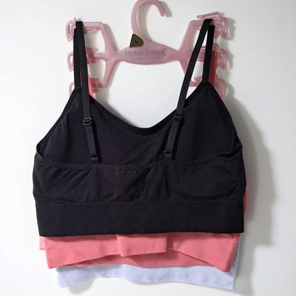 Juicy Couture Large 3-Pack Removable Pad Padded Bras NWT - Picture 4 of 9